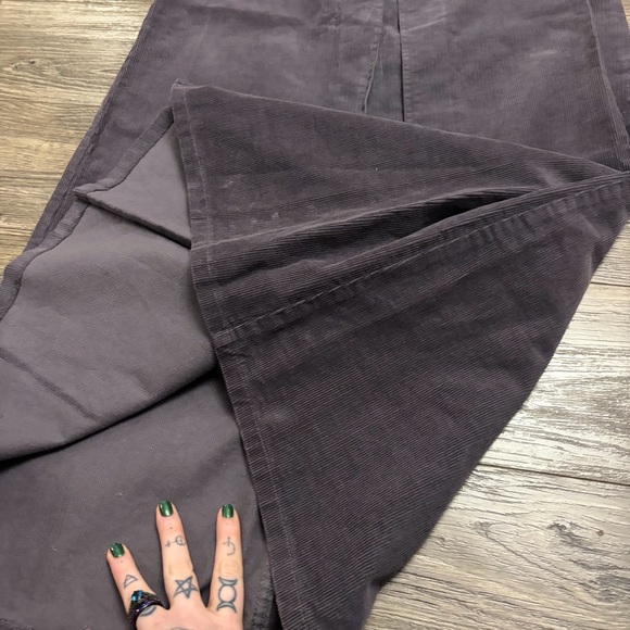 NWT Y2K European Vintage Poetry Corduroy Cotton Midi Skirt (Purple) UK 12/US 8 - Picture 4 of 7